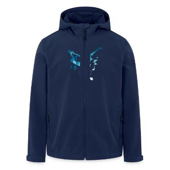 Eiskunstlauf splash - Recycelte Männer Softshell-Jacke von Stanley/Stella - Navy - Vorne - AI Model Male 185 light (185cm)