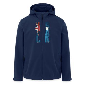Australie avec drapeau - Veste softshell homme en polyester recyclé Stanley/Stella - marine - Devant - AI Model Male 185 light (185cm)