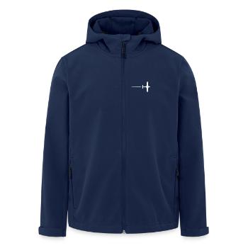 Profession Pilot Airplane flying - Men’s Recycled Softshell Jacket by Stanley/Stella - navy - Front - AI Model Male 185 light (185cm)