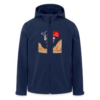 Merry Christmas Space - Veste softshell homme en polyester recyclé Stanley/Stella - marine - Devant - AI Model Male 185 light (185cm)