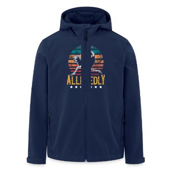 Retro Vintage Allegedly Ostrich - Men’s Recycled Softshell Jacket by Stanley/Stella - navy - Front - AI Model Male 185 light (185cm)