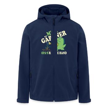 Opa kind Gärtner - Recycelte Männer Softshell-Jacke von Stanley/Stella - Navy - Vorne - AI Model Male 185 light (185cm)