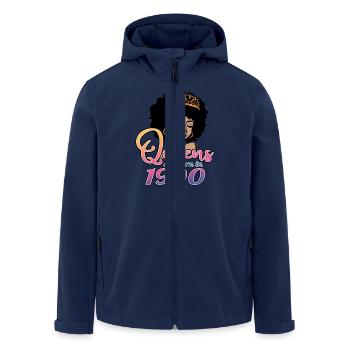Königinnen werden 1990 geboren - 32. Geburtstag für Frauen - Recycelte Männer Softshell-Jacke von Stanley/Stella - Navy - Vorne - AI Model Male 185 light (185cm)