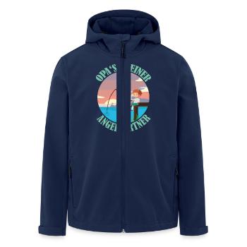 Opas kleiner Angelpartner - Recycelte Männer Softshell-Jacke von Stanley/Stella - Navy - Vorne - AI Model Male 185 light (185cm)