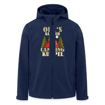 Opas kleiner camping kumpel - Recycelte Männer Softshell-Jacke von Stanley/Stella - Navy - Vorne - AI Model Male 185 light (185cm)