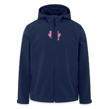 Lotus Flower Plant Flower Lotus Flower Garden - Men’s Recycled Softshell Jacket by Stanley/Stella - navy - Front - AI Model Male 185 light (185cm)