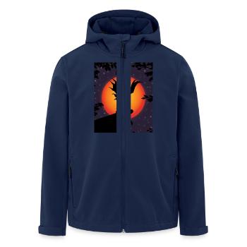 Gruseliges Todesmonster Gruseliger Mond Halloween Kostüm - Recycelte Männer Softshell-Jacke von Stanley/Stella - Navy - Vorne - AI Model Male 185 light (185cm)