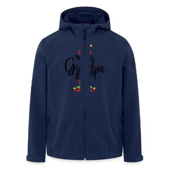 Grandpa Elf Cute Funny Matching Christmas Costume - Men’s Recycled Softshell Jacket by Stanley/Stella - navy - Front - AI Model Male 185 light (185cm)