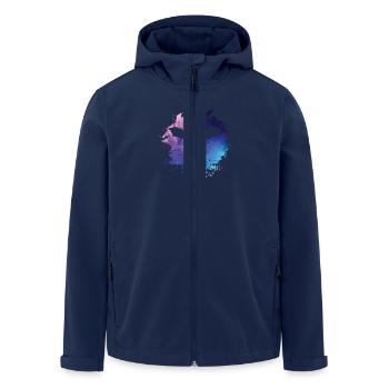 Drachen Fleck Tierkreiszeichen - Recycelte Männer Softshell-Jacke von Stanley/Stella - Navy - Vorne - AI Model Male 185 light (185cm)