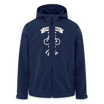 Je Peux Pas J Ai Vélo - Veste softshell homme en polyester recyclé Stanley/Stella - marine - Devant - AI Model Male 185 light (185cm)