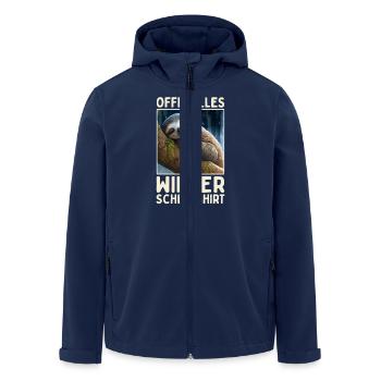 Faultier Winter Schlafshirt Weihnachten Schlaf - Recycelte Männer Softshell-Jacke von Stanley/Stella - Navy - Vorne - AI Model Male 185 light (185cm)