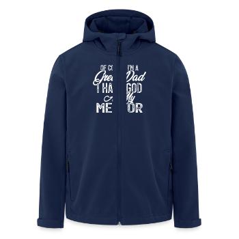 Gott ist mein Mentor Christlicher Vatertag - Recycelte Männer Softshell-Jacke von Stanley/Stella - Navy - Vorne - AI Model Male 185 light (185cm)