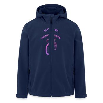 Rennrad Liebe meinen Mann! Perspektive Rosa - Recycelte Männer Softshell-Jacke von Stanley/Stella - Navy - Vorne - AI Model Male 185 light (185cm)