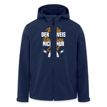 I'm the proof that dad doesn't just gamble - Men’s Recycled Softshell Jacket by Stanley/Stella - navy - Front - AI Model Male 185 light (185cm)