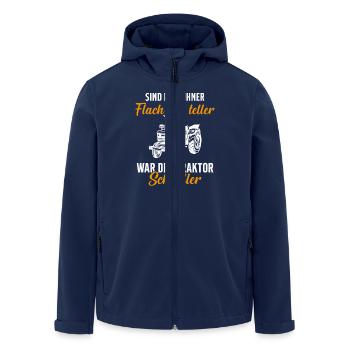 Traktor Trecker Spruch Bauernhof Landwirt Bauer - Recycelte Männer Softshell-Jacke von Stanley/Stella - Navy - Vorne - AI Model Male 185 light (185cm)