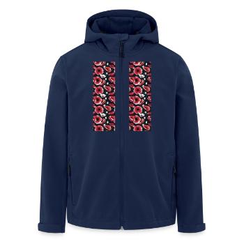 Klatschmohn - Recycelte Männer Softshell-Jacke von Stanley/Stella - Navy - Vorne - AI Model Male 185 light (185cm)