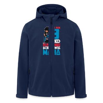 Ich bin 8 - Jungen Rocker - Recycelte Männer Softshell-Jacke von Stanley/Stella - Navy - Vorne - AI Model Male 185 light (185cm)