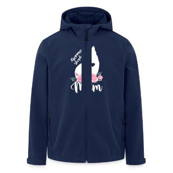 German Shepherd Mom - Men’s Recycled Softshell Jacket by Stanley/Stella - navy - Front - AI Model Male 185 light (185cm)