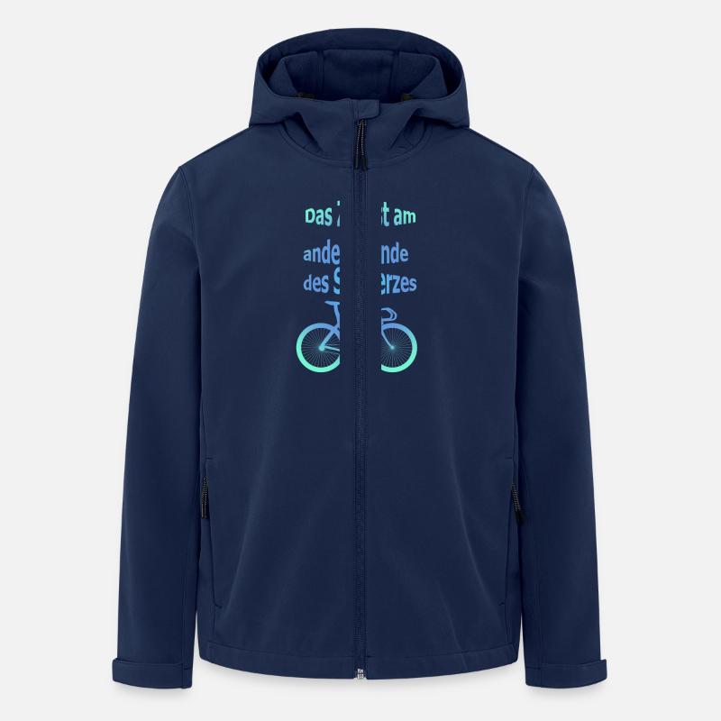 Rennrad - Das Ziel.... 3D - Recycelte Männer Softshell-Jacke von Stanley/Stella - Navy