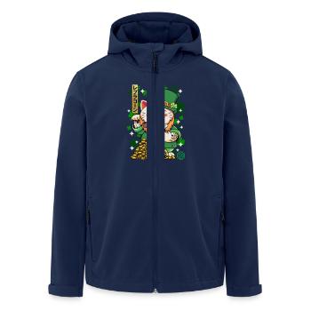 Heiliger Patrick - Luprechaun Maneki Neko - Recycelte Männer Softshell-Jacke von Stanley/Stella - Navy - Vorne - AI Model Male 185 light (185cm)