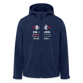 Bébé en cours - Veste softshell homme en polyester recyclé Stanley/Stella - marine - Devant - AI Model Male 185 light (185cm)