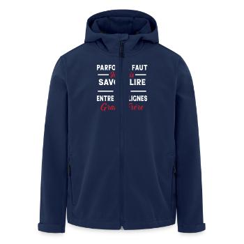 Je Vais Être Grand Frère Futur Grand Frère Enfant - Veste softshell homme en polyester recyclé Stanley/Stella - marine - Devant - AI Model Male 185 light (185cm)