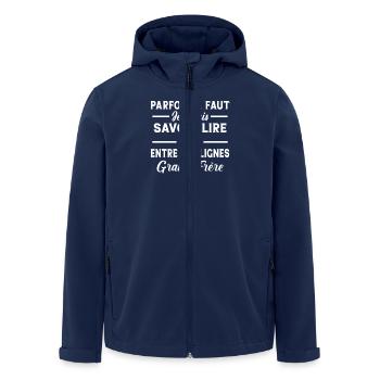 Je Vais Être Grand Frère Futur Grand Frère Enfant - Veste softshell homme en polyester recyclé Stanley/Stella - marine - Devant - AI Model Male 185 light (185cm)