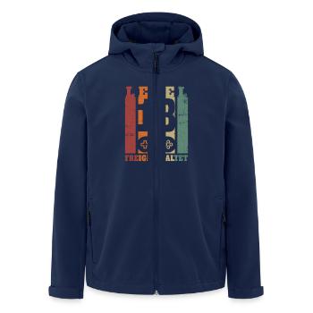 Niveau 18 Déverrouillé 18 Ans Anniversaire Cadeau - Veste softshell homme en polyester recyclé Stanley/Stella - marine - Devant - AI Model Male 185 light (185cm)