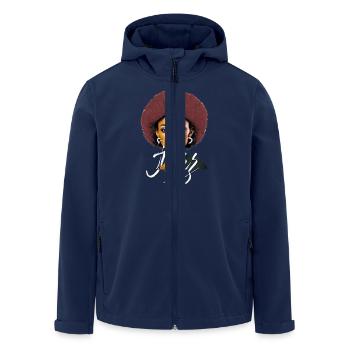 All that Jazz, Wien, New Orleans oder sonst irgend - Recycelte Männer Softshell-Jacke von Stanley/Stella - Navy - Vorne - AI Model Male 185 light (185cm)