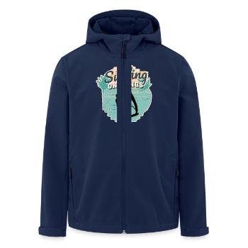 Surfing on Wings Hydrofoil Wingfoil Wingfoiling - Men’s Recycled Softshell Jacket by Stanley/Stella - navy - Front - AI Model Male 185 light (185cm)
