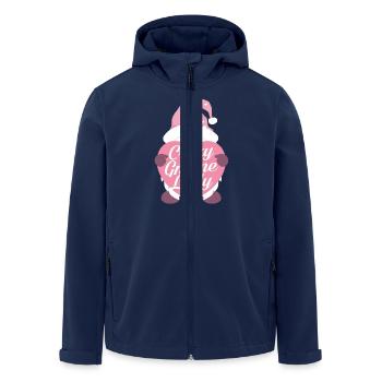 Crazy Gnome lady - Men’s Recycled Softshell Jacket by Stanley/Stella - navy - Front - AI Model Male 185 light (185cm)