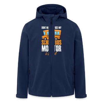 Funny School Bus Monitor - School Bus Assistant - Men’s Recycled Softshell Jacket by Stanley/Stella - navy - Front - AI Model Male 185 light (185cm)