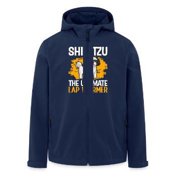 Shih Tzu the ultimate lap warrior - Men’s Recycled Softshell Jacket by Stanley/Stella - navy - Front - AI Model Male 185 light (185cm)