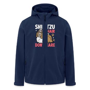 Shih Tzu hair don't care - Recycelte Männer Softshell-Jacke von Stanley/Stella - Navy - Vorne - AI Model Male 185 light (185cm)