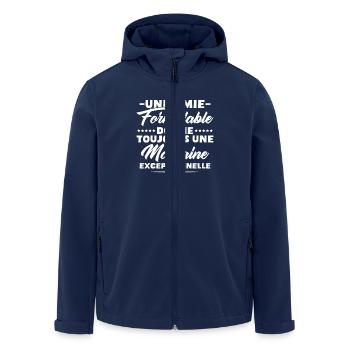 Amie formidable donne une marraine exceptionnelle - Veste softshell homme en polyester recyclé Stanley/Stella - marine - Devant - AI Model Male 185 light (185cm)