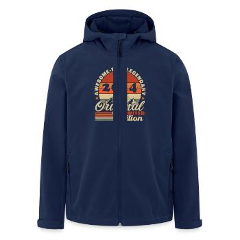 2014 Vintage Retro Birthday Gift - Men’s Recycled Softshell Jacket by Stanley/Stella - navy - Front - AI Model Male 185 light (185cm)