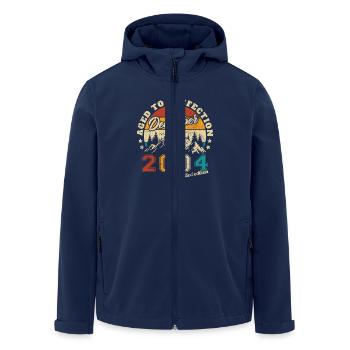 2004 December Vintage Retro Birthday Gift - Men’s Recycled Softshell Jacket by Stanley/Stella - navy - Front - AI Model Male 185 light (185cm)