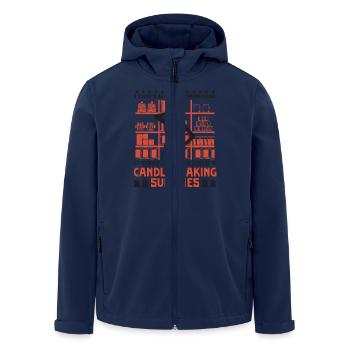 excessive amount of candle-making supplies. - Men’s Recycled Softshell Jacket by Stanley/Stella - navy - Front - AI Model Male 185 light (185cm)
