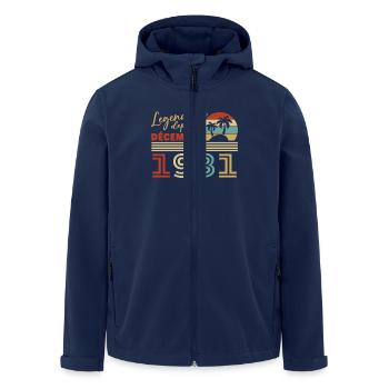 Décembre 1931 Vintage Retro Cadeau D’anniversaire - Veste softshell homme en polyester recyclé Stanley/Stella - marine - Devant - AI Model Male 185 light (185cm)