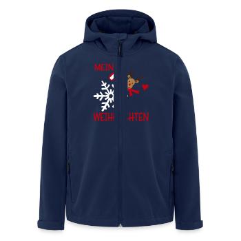 Mein erstes Weihnachten - Recycelte Männer Softshell-Jacke von Stanley/Stella - Navy - Vorne - AI Model Male 185 light (185cm)