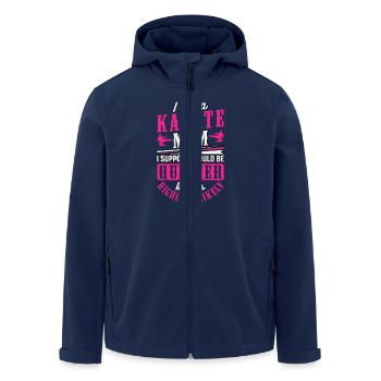 Karate Mom - Men’s Recycled Softshell Jacket by Stanley/Stella - navy - Front - AI Model Male 185 light (185cm)