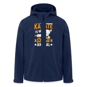 Karate is my Spirit Animal - Men’s Recycled Softshell Jacket by Stanley/Stella - navy - Front - AI Model Male 185 light (185cm)