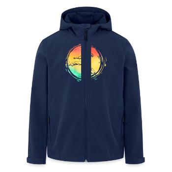 Karate - Men’s Recycled Softshell Jacket by Stanley/Stella - navy - Front - AI Model Male 185 light (185cm)