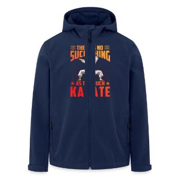 There is no such thing as too much Karate - Men’s Recycled Softshell Jacket by Stanley/Stella - navy - Front - AI Model Male 185 light (185cm)
