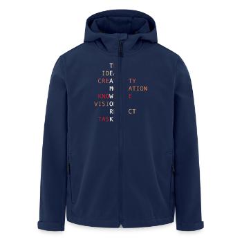 Travail d’Équipe - Veste softshell homme en polyester recyclé Stanley/Stella - marine - Devant - AI Model Male 185 light (185cm)