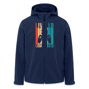 Level 31 - Men’s Recycled Softshell Jacket by Stanley/Stella - navy - Front - AI Model Male 185 light (185cm)