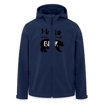 Mama Bear Werdende Mutter Schwangerschaft Mutter - Recycelte Männer Softshell-Jacke von Stanley/Stella - Navy - Vorne - AI Model Male 185 light (185cm)