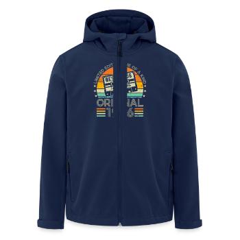 Anniversaire 49 Ans Original 1976 Cadeau Fête - Veste softshell homme en polyester recyclé Stanley/Stella - marine - Devant - AI Model Male 185 light (185cm)