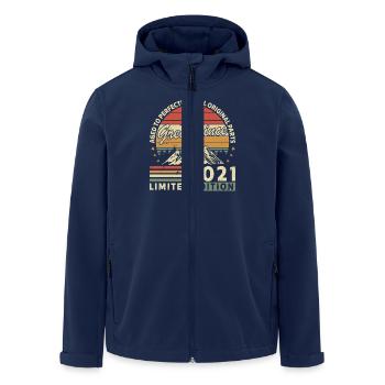2021 Original 2021 Vintage Vintage Retro anniversa - Men’s Recycled Softshell Jacket by Stanley/Stella - navy - Front - AI Model Male 185 light (185cm)