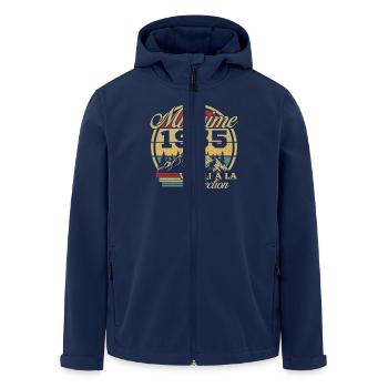 Vintage 1935 Vintage Jubiläumsgeschenk - Recycelte Männer Softshell-Jacke von Stanley/Stella - Navy - Vorne - AI Model Male 185 light (185cm)